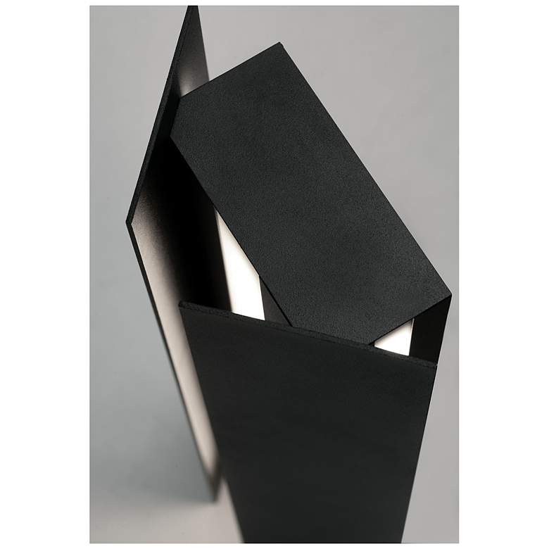Image 3 Ryan 48" High Black LED Outdoor Sconce more views