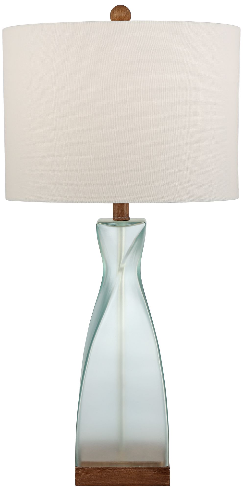 dusty blue nora glass table lamp