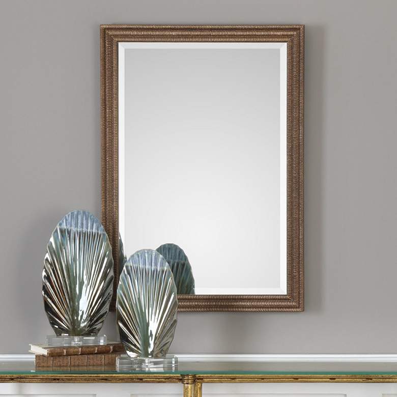 Image 1 Rydal Distressed Bronze 23 1/2" x 33 1/2" Wall Mirror