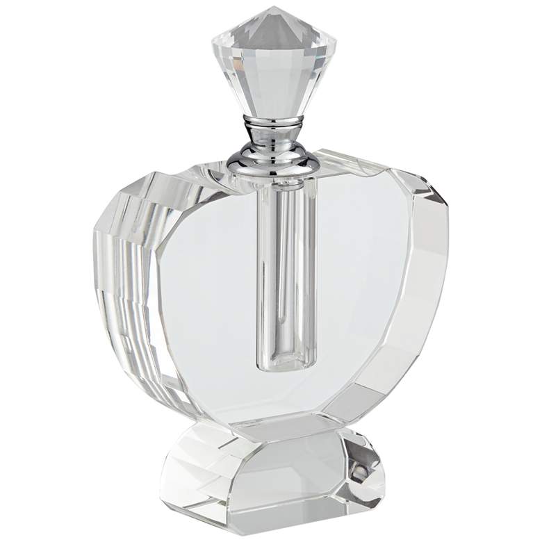 Image 1 Ryden 5 1/4 inch High Clear Crystal Perfume Bottle