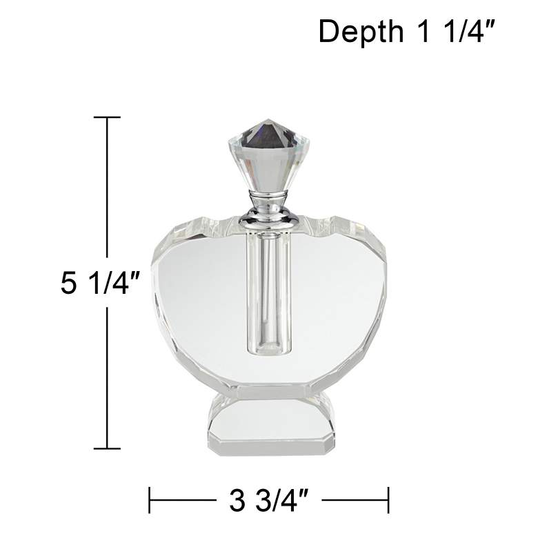 Image 5 Ryden 5 1/4 inch High Clear Crystal Perfume Bottle more views