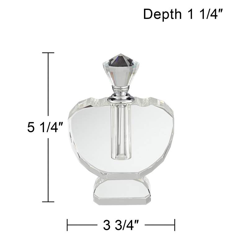 Image 5 Ryden 5 1/4" High Clear Crystal Perfume Bottle more views