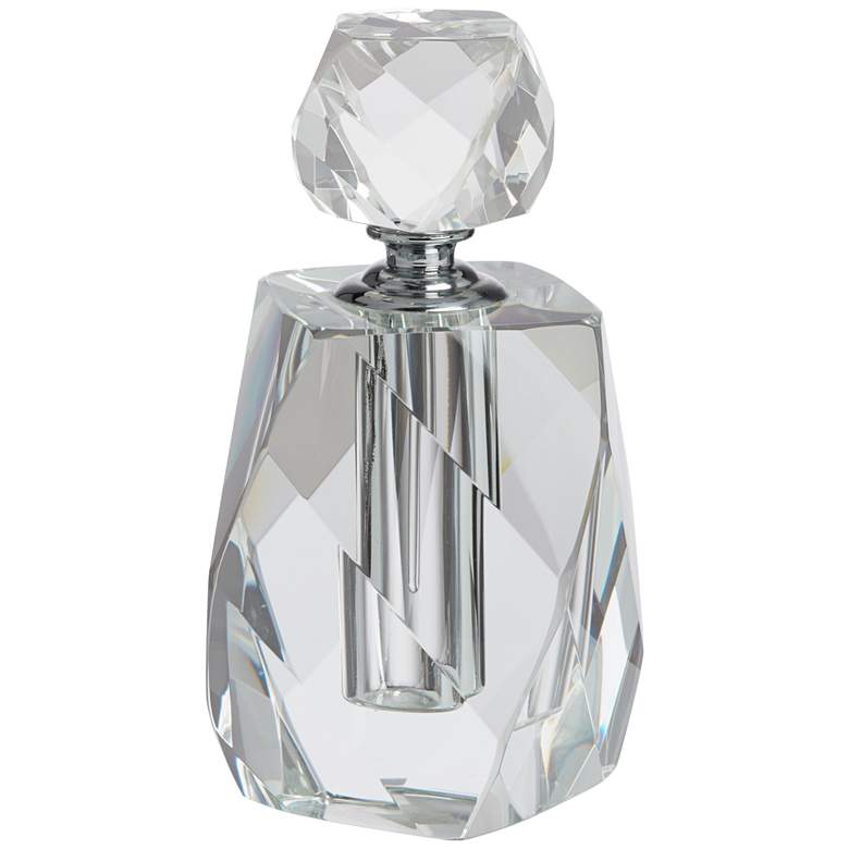 Image 5 Ryden 7 1/4" High Clear Glass Decorative Perfume Bottle more views
