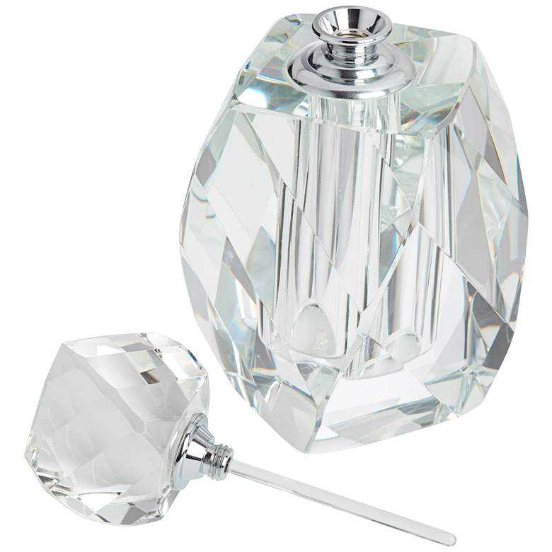 Image 7 Ryden 7 1/4" High Clear Glass Decorative Perfume Bottle more views