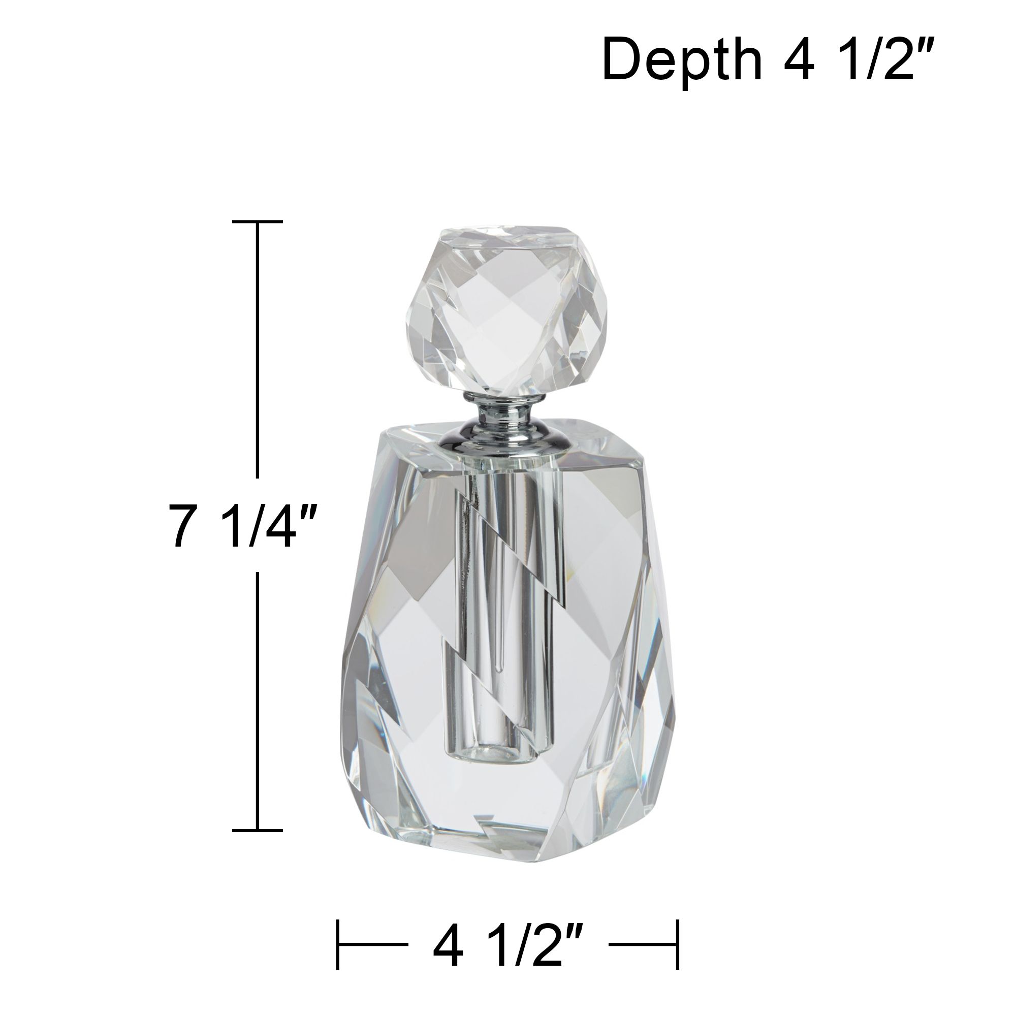 Ryden 7 1/4" High Clear Glass Decorative Perfume Bottle in scene