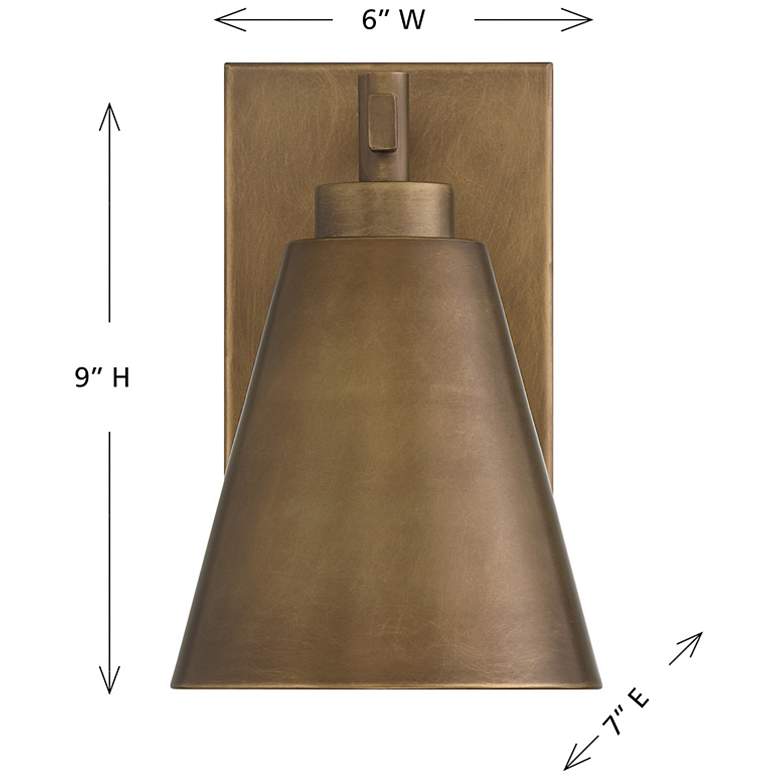 Image 6 Ryder 1-Light Outdoor Wall Lantern in Atlas Bronze more views