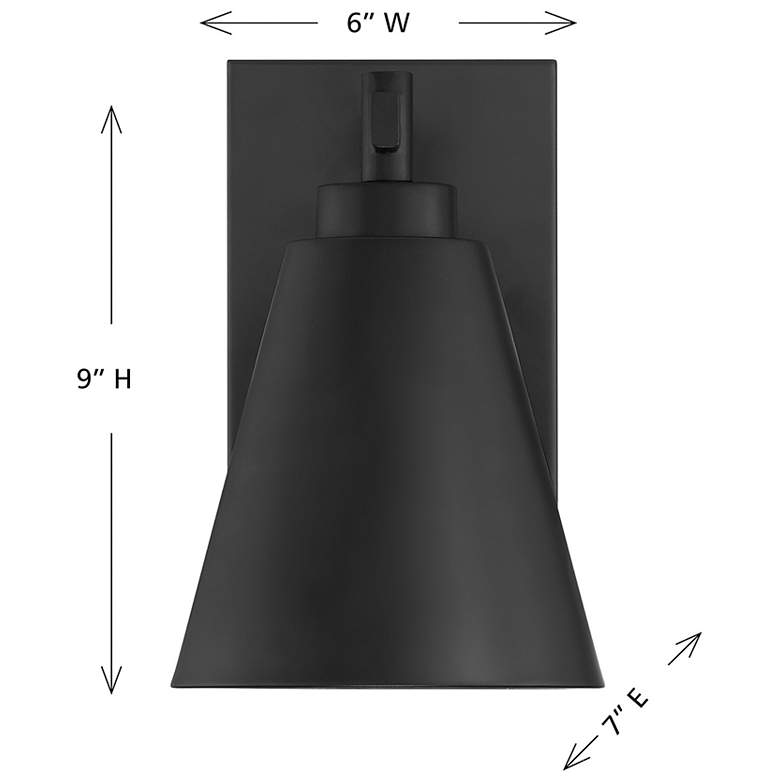 Image 6 Ryder 1-Light Outdoor Wall Lantern in Matte Black more views