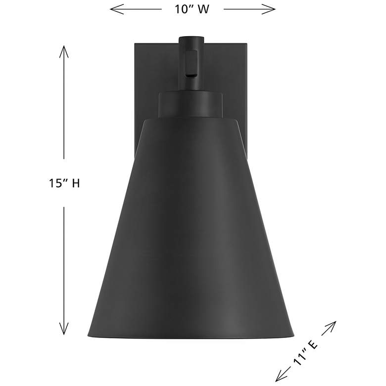 Image 6 Ryder 1-Light Outdoor Wall Lantern in Matte Black more views