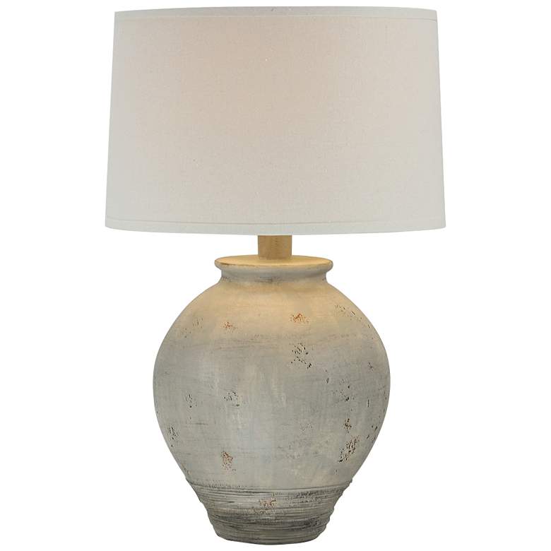 Image 1 Ryker 24 1/2 inch Concrete Stone Hydrocal Urn Table Lamp