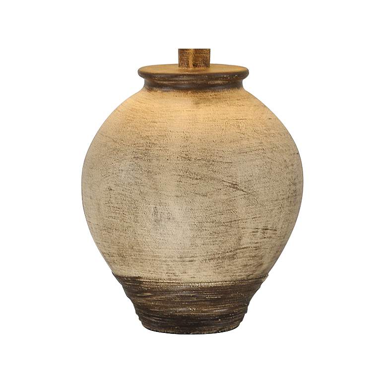 Image 4 Ryker Distressed Brown Hydrocal Urn Table Lamp more views