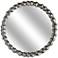 Rylan Antiqued Silver 36" Round Beveled Wall Mirror
