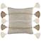 Rylan Natural and Ivory 20" Square Decorative Pillow