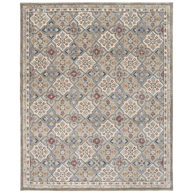 Image 1 Rylan Transitional Floral & Botanical Hand Tufted Taupe Area Rug 8638F