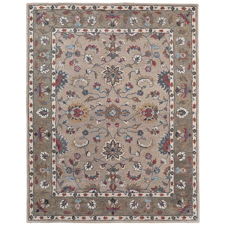 Image 1 Rylan Transitional Oriental Hand Tufted Ivory Area Rug 8642F