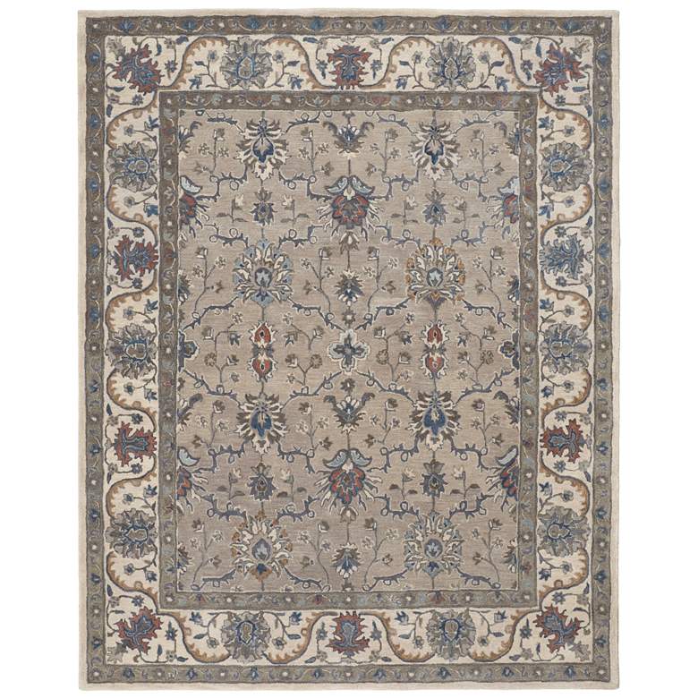 Image 1 Rylan Transitional Oriental Hand Tufted Taupe Area Rug 8640F