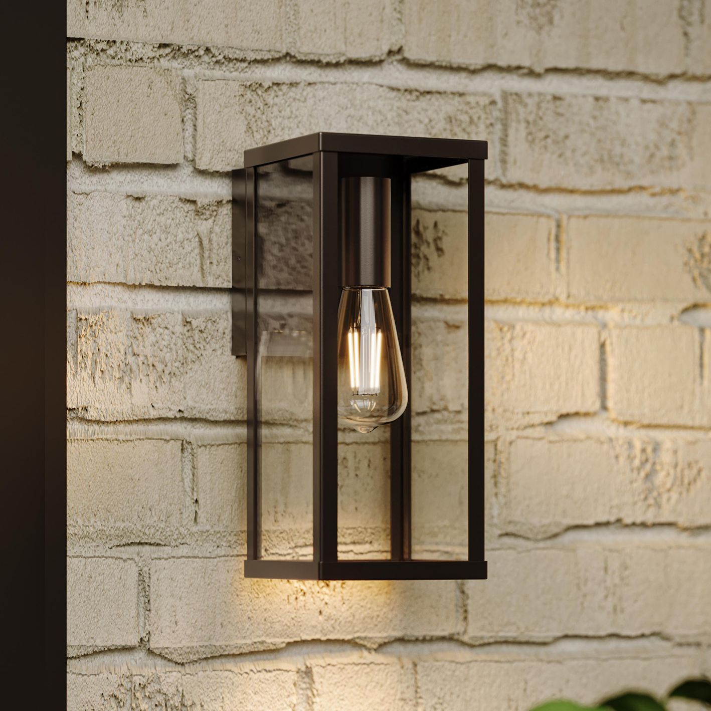 Ryle One-Light  Medium Wall Lantern with Clear Glass Panels