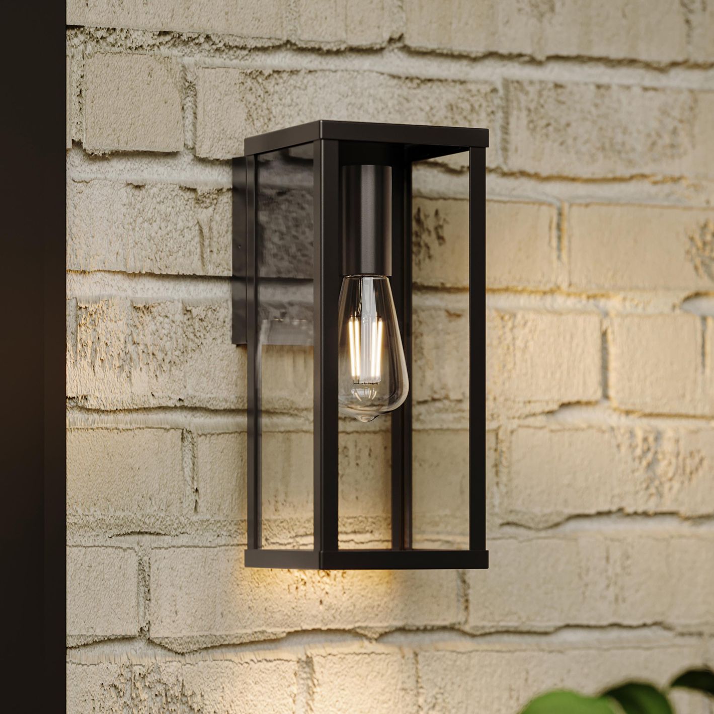 Ryle One-Light  Medium Wall Lantern with Clear Glass Panels