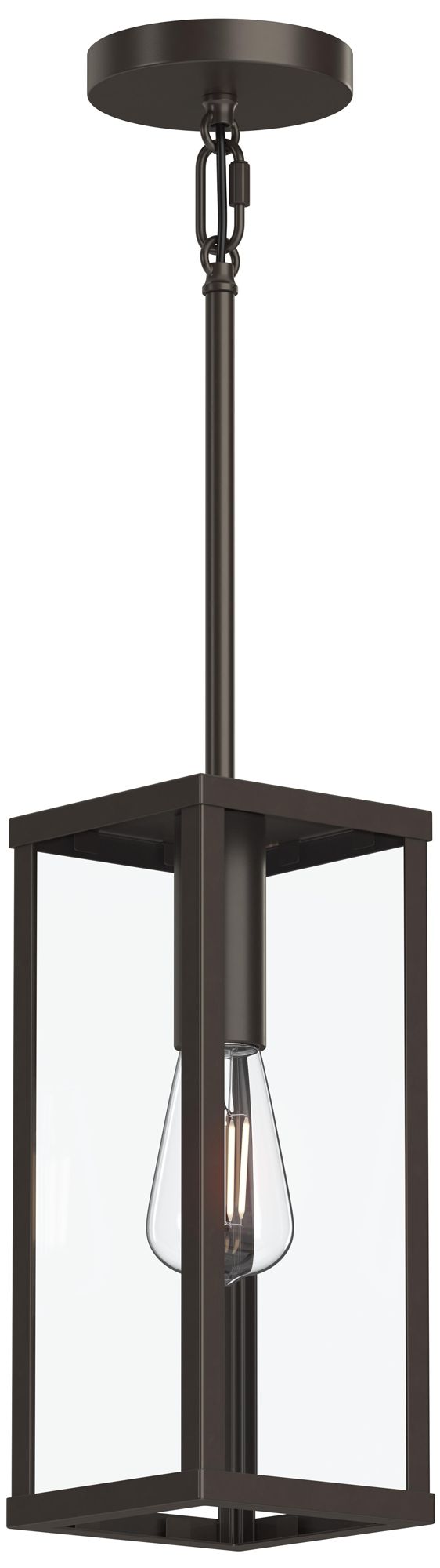 Ryle One-Light Outdoor Pendant Light with Clear Glass Panels