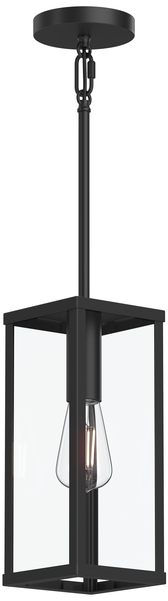 Image 2 Ryle One-Light Outdoor Pendant Light with Clear Glass Panels