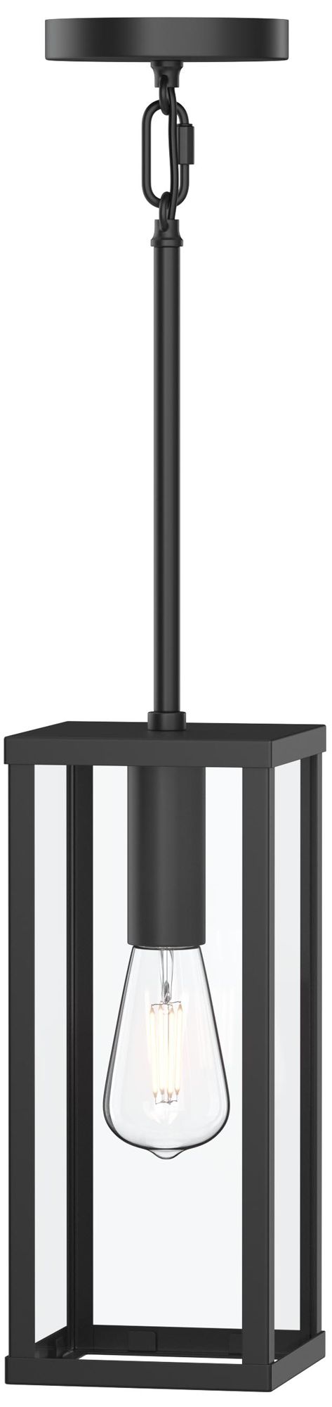 Ryle One-Light Outdoor Pendant Light with Clear Glass Panels