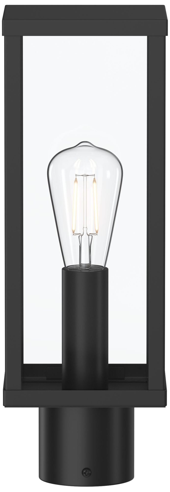 Image 6 Ryle One-Light Post Mount Lantern with Clear Glass Panels more views