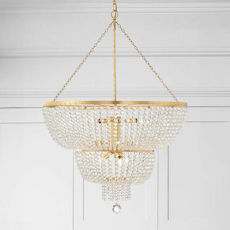 Image 1 Rylee 12 Light Antique Gold Chandelier