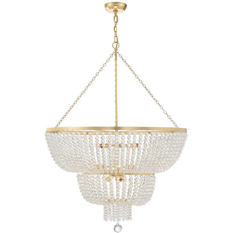 Image 3 Rylee 12 Light Antique Gold Chandelier more views