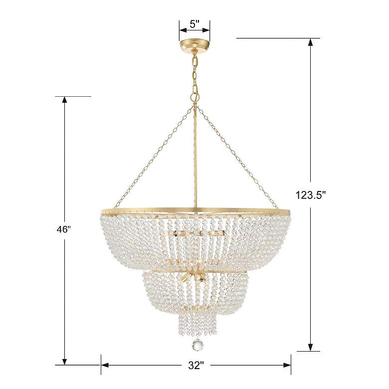 Image 6 Rylee 12 Light Antique Gold Chandelier more views