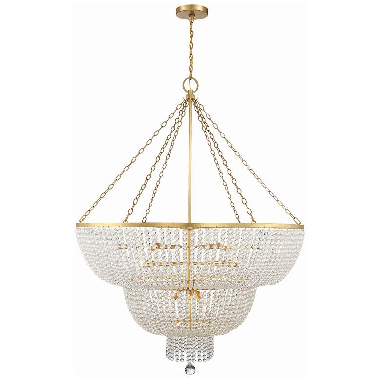 Image 1 Rylee 15 Light Antique Gold Chandelier
