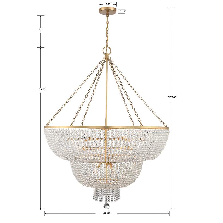 Image 7 Rylee 15 Light Antique Gold Chandelier more views