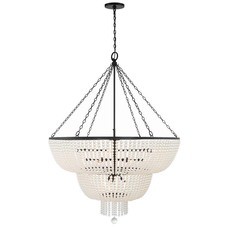 Image 1 Rylee 15 Light Matte Black Chandelier