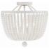 Rylee 16 1/2" Wide 4-Light Matte White Beaded Ceiling Light