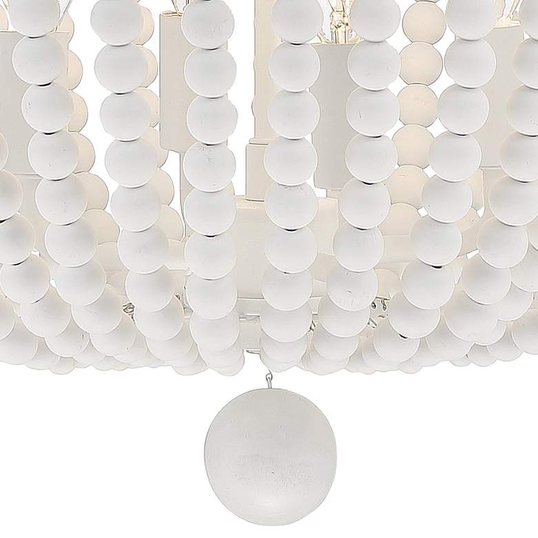Image 2 Rylee 16 1/2 inch Wide 4-Light Matte White Beaded Ceiling Light more views
