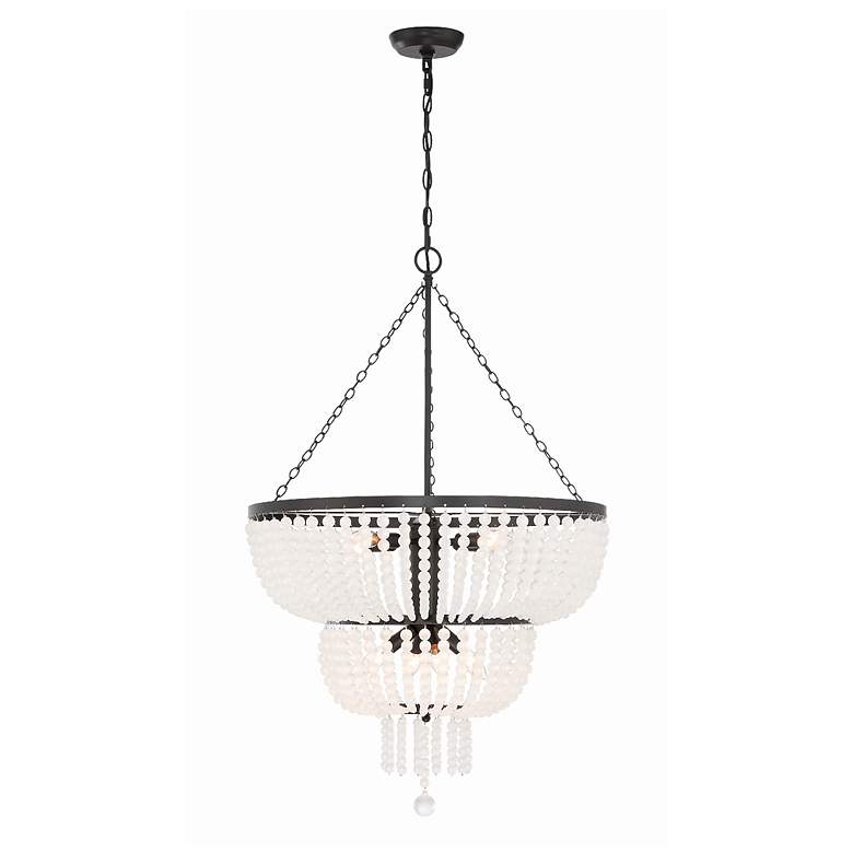 Image 3 Rylee 24 3/4" Wide Matte Black 8-Light Waterfall Chandelier