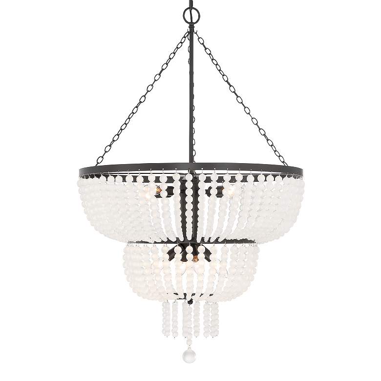 Image 5 Rylee 24 3/4 inch Wide Matte Black 8-Light Waterfall Chandelier more views