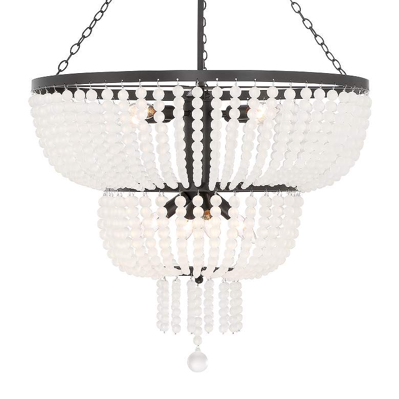 Image 6 Rylee 24 3/4 inch Wide Matte Black 8-Light Waterfall Chandelier more views