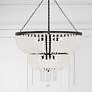 Rylee 24 3/4" Wide Matte Black 8-Light Waterfall Chandelier in scene