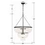 Rylee 24 3/4" Wide Matte Black 8-Light Waterfall Chandelier in scene