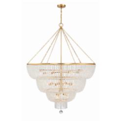 Rylee 32 Light Antique Gold Chandelier