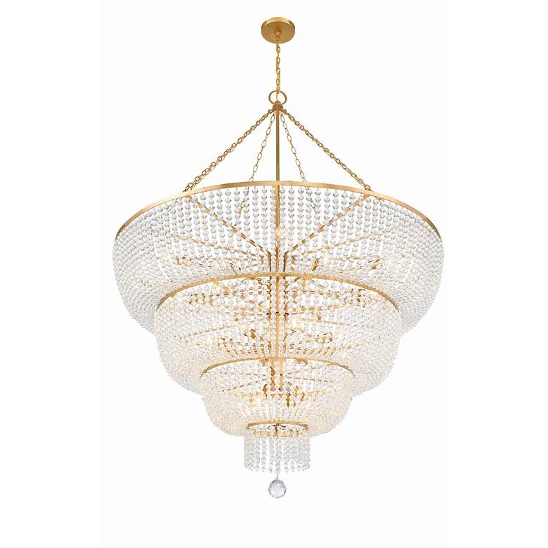 Image 4 Rylee 32 Light Antique Gold Chandelier more views