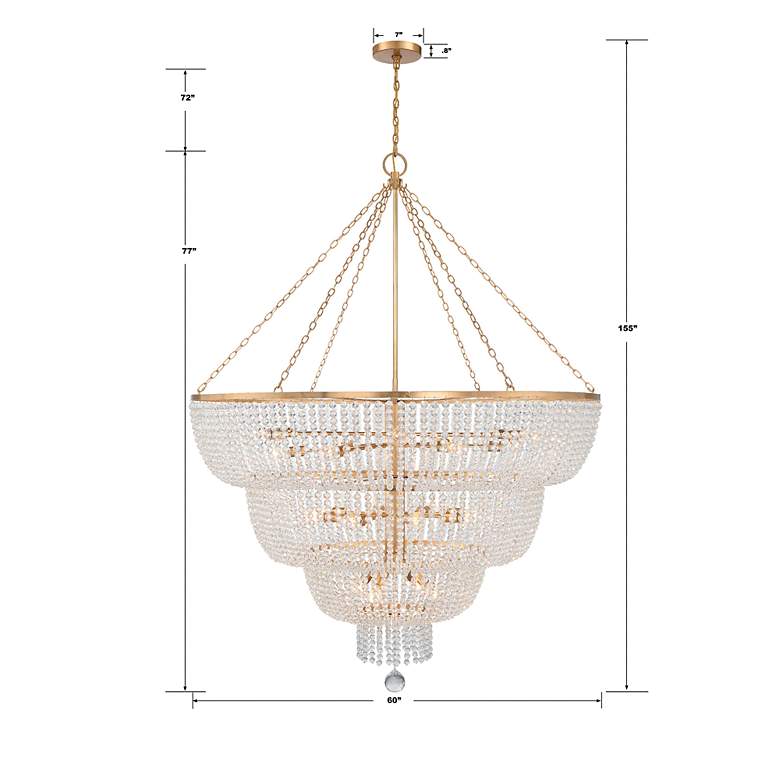 Image 7 Rylee 32 Light Antique Gold Chandelier more views