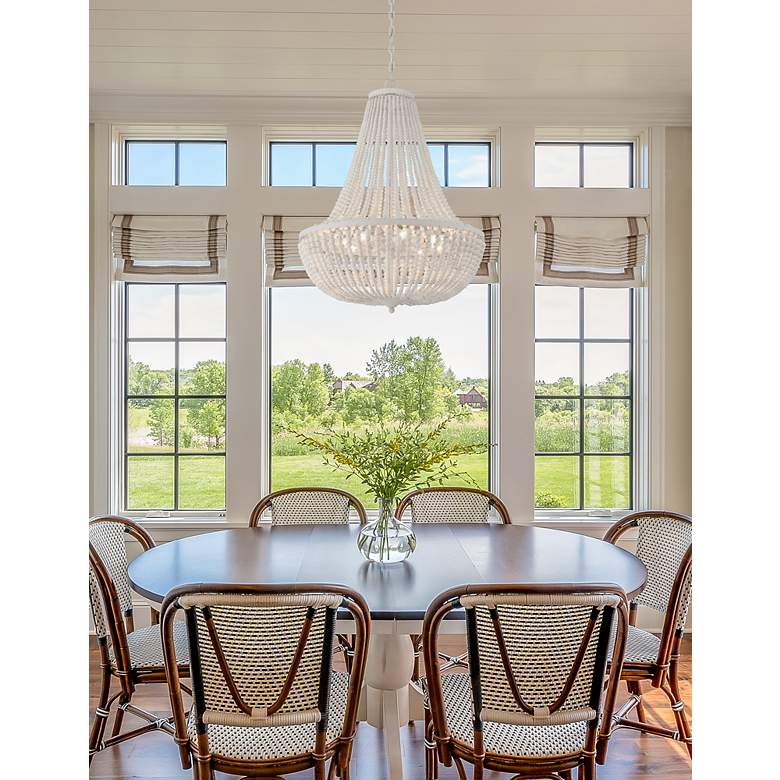 Image 6 Rylee 8 Light Matte White Chandelier more views