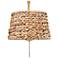 Ryleigh 1-Light Swing Arm in Brushed Champ. Bronze with Woven Sweet Grass