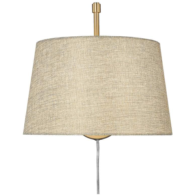 Image 1 Ryleigh 1-Light Swing Arm in Brushed Champagne Bronze with Natural Sisal