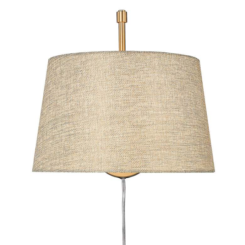 Image 2 Ryleigh 1-Light Swing Arm in Brushed Champagne Bronze with Natural Sisal more views