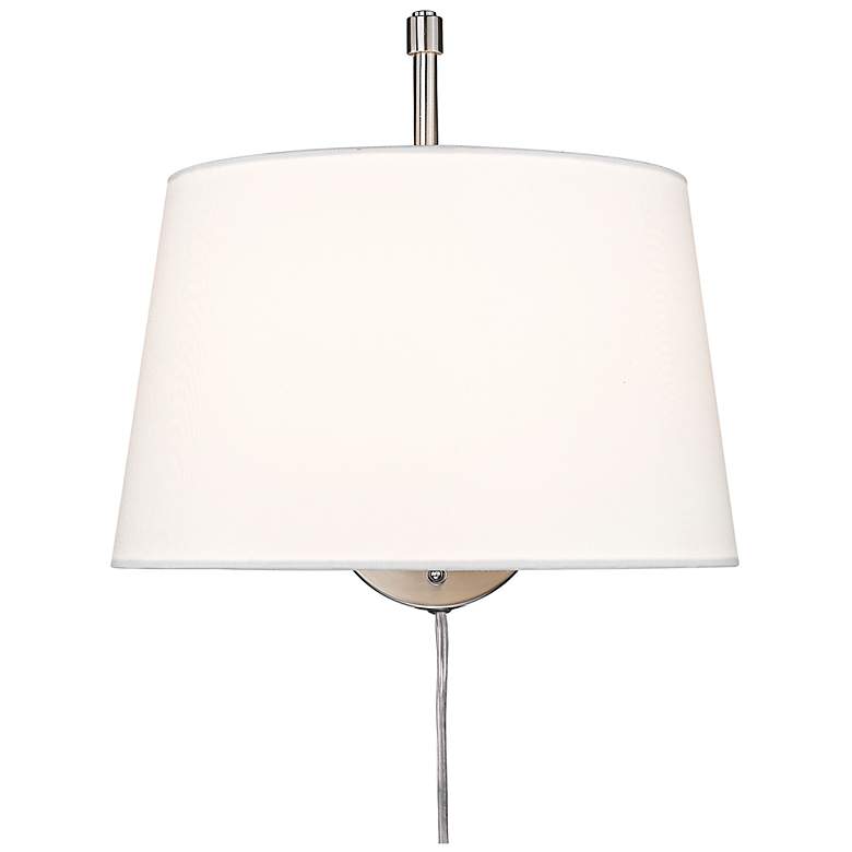 Image 1 Ryleigh 1-Light Swing Arm in Pewter with Modern White