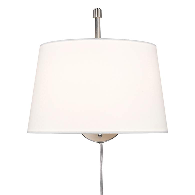 Image 2 Ryleigh 1-Light Swing Arm in Pewter with Modern White more views