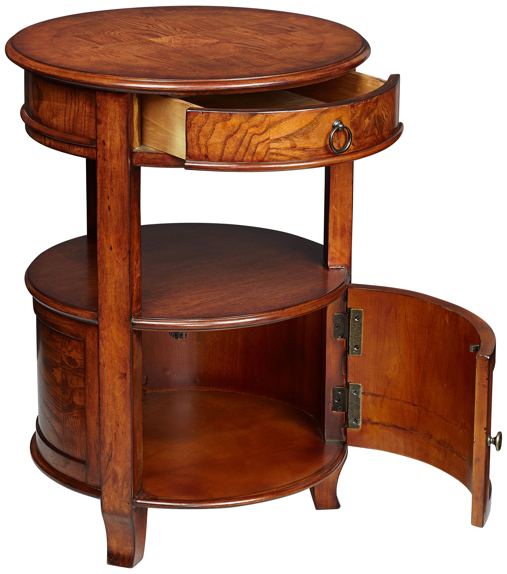 Rylie 20" Wide Walnut Finish Small Round Accent Table