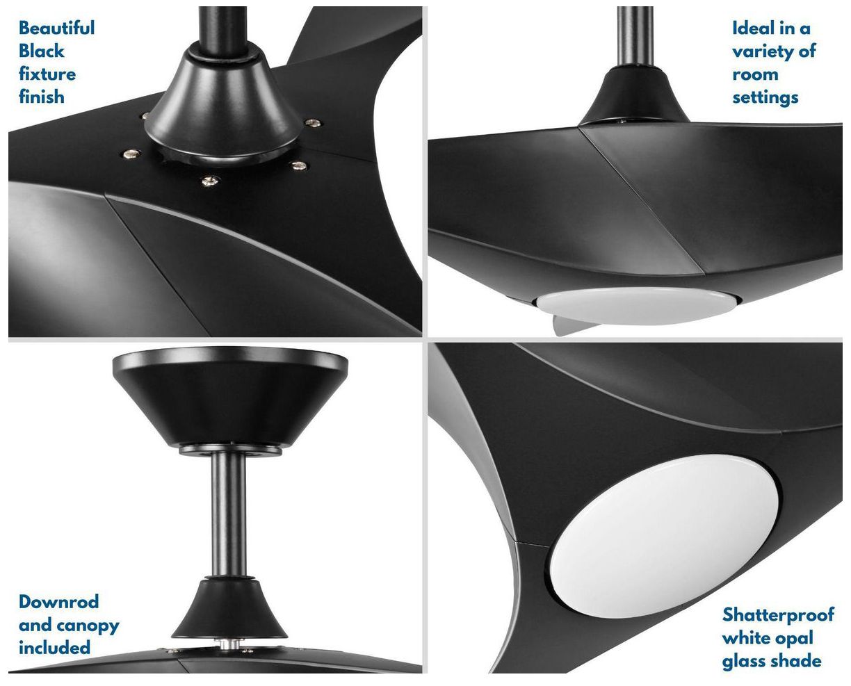 Image 5 Ryne Collection 52" 3-Blade LED Indoor/Outdoor DC Ceiling Fan more views