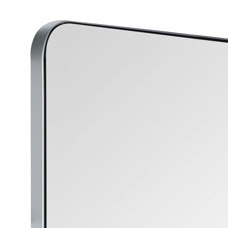 Image 2 Ryne Shiny Silver 24 inch x 36 inch Rectangular Wall Mirror more views